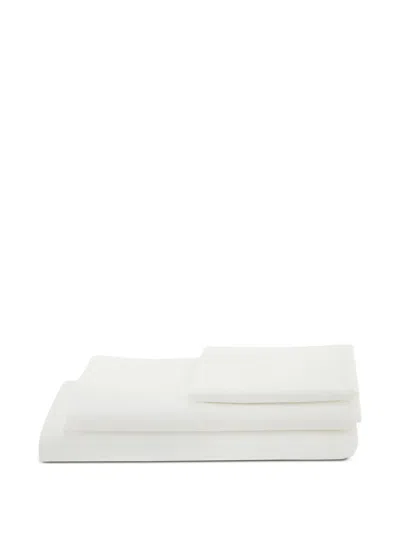 Society Limonta Stitched-edge Sheet Set In White
