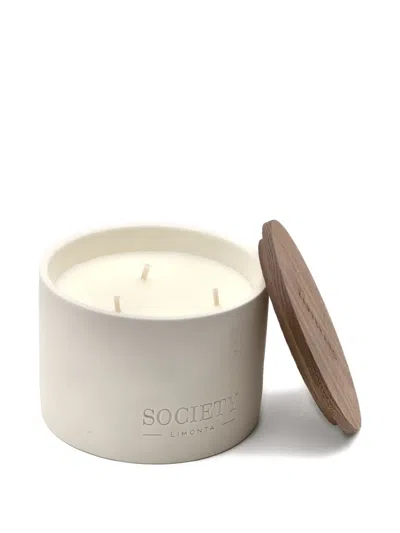 Society Limonta Three-wick Candle In White
