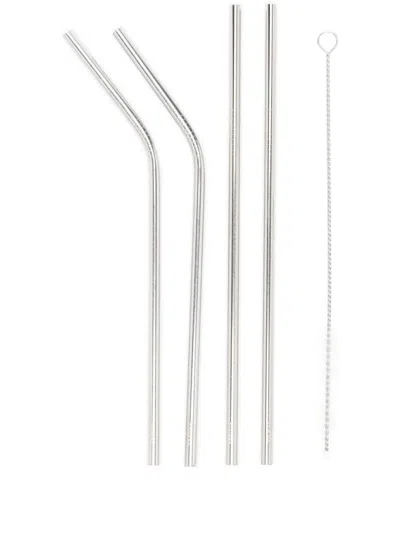 Society Cylindrical-design Brushes In Silver