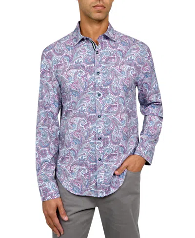 Society Of Threads Men's Performance Stretch Paisley Shirt In Multi