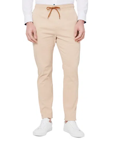 Society Of Threads Men's Slim Fit Khaki Drawstring Pants In Pink