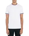Society Of Threads Men's Slim-fit Tipped Performance T-shirt In White