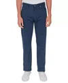 Society Of Threads Pants Mens Navy Regular Fit 5-pocket Flat Front Fts155 In Blue