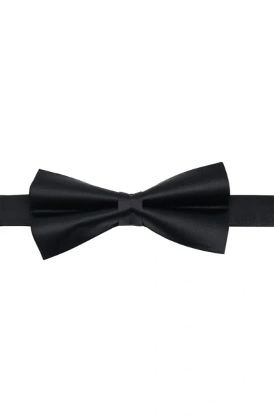 Society Of Threads Satin Pre-tied Bow Tie In Black