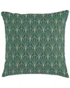 Society6 Art Deco Vector Pillow In Green
