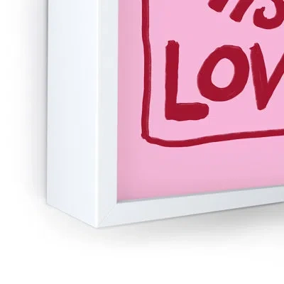 Society6 Athenesatelier Love Letter Horizontal Framed Mini Art Print In White