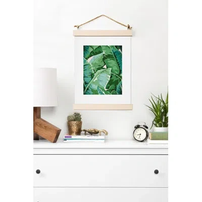 Society6 'banana Leaf Grandeur Ii' Print In Paper,white