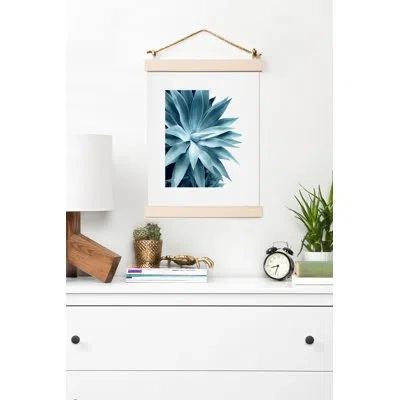 Society6 'bursting Into Life Teal' Graphic Art Print In Paper,white