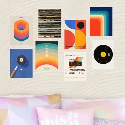 Society6 Campus Cool Collage Kit - Pack Of 8 In Blue