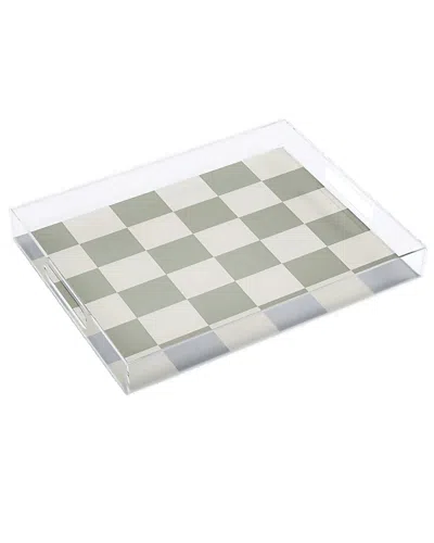 SOCIETY6 SOCIETY6 CHECKERED ACRYLIC TRAY