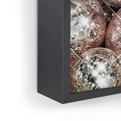 Society6 Dagmar Pels Disco Balls I Framed Mini Art Print In Black