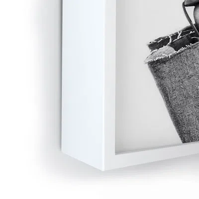 Society6 Dagmar Pels Disco Heels Trend Bw Photo Framed Mini Art Print In White