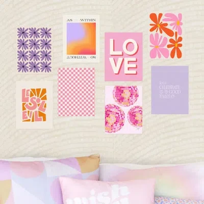 Society6 Electric Aura Collage Kit - Pack Of 8 In Pink