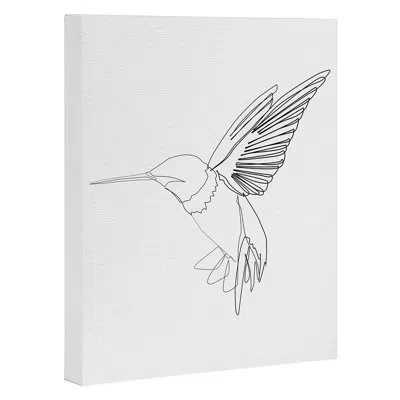Society6 Humming' Graphic Art In Wrapped Canvas