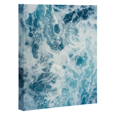 Society6 'judith Hoy Rough Sea' By Judith Hoy - Photograph Print In Wrapped Canvas,no Mat