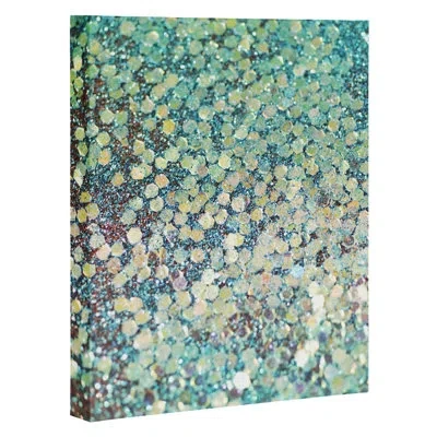 Society6 'mermaidscales' Graphic Art Print In Wrapped Canvas,no Mat