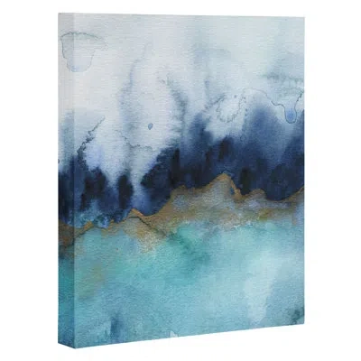Society6 'mystic Abstract Watercolor' Print In Wrapped Canvas,no Mat