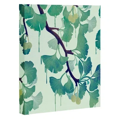 Society6 'o Ginkgo' By Littleclyde - Print In Wrapped Canvas,no Mat
