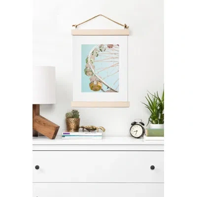 Society6 'pastel Ferris Wheel' Photographic Print In Paper,white