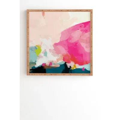 Society6 Pink Sky By Lunetricotee - Graphic Art Print In Bamboo Framed,no Mat