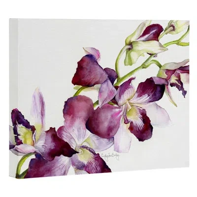 Society6 'radiant Orchids' Print In Wrapped Canvas,no Mat