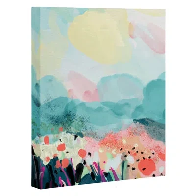 Society6 Spring Landscape By Lunetricotee - Graphic Art Print In Wrapped Canvas,no Mat