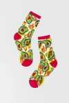 Sock Candy Avocado Lover Sheer Sock In Green, Women's At Urban Outfitters In Green