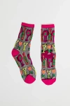 Sock Candy Cocktail Hour Black Sheer Sock, Women's At Urban Outfitters In Multicolor