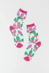 Sock Candy Tenniscore Ruffle Sheer Sock In Green, Women's At Urban Outfitters In Green