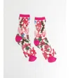 Sock Candy Balletcore Sheer Sock In Pink, Women's At Urban Outfitters In Swans And Hearts