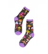 Sock Candy Magic Mushrooms Black Sheer Sock In Mushroom