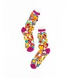 Sock Candy Women's Y2k Hearts Ruffle Sheer Sock In Hearts