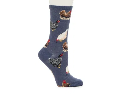 Socksmith Hen House Crew Socks In Blue