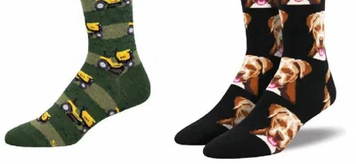 Socksmith Men's Lawn Mower & Pit Bull Socks - Set Of 2 Pair In Multi