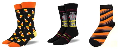 Socksmith Women's Candy Corn & Danger Will Robinson & Witches Socks - Set Of 3 Pair In Multi