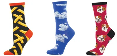 Socksmith Women's Crinkle Cut & Slightly Cloudy & Incredibull Socks - Set Of 3 Pair In Multi