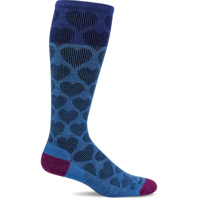 Sockwell Heart Throb Compression Socks In Blue
