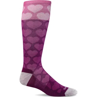 Sockwell Heart Throb Compression Socks In Purple