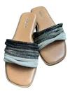 Soda Little Bit Of Spice Slides Sandal In Black In Black