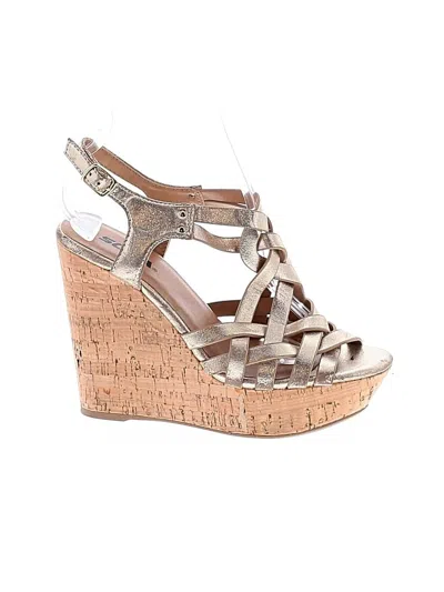 Pre-owned Soda Wedges In Tan