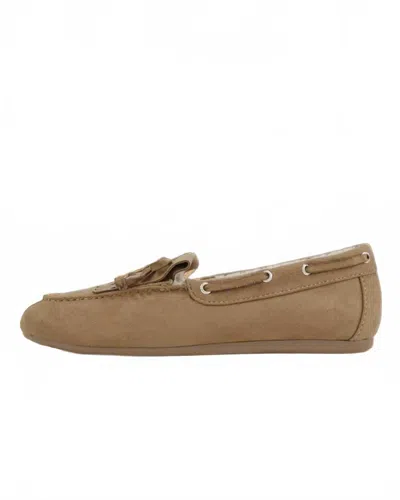 Soda Women's Bowen Fringe Moccasin Flats In Tan In Multi