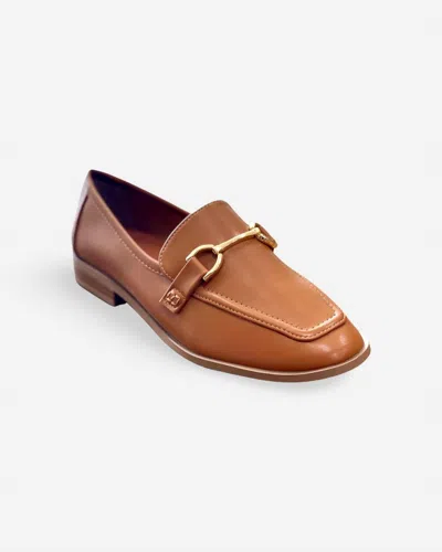 Soda Women's Guitar Buckle Loafer In Cognac In Brown