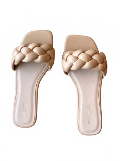 Soda Women's Jenna Sandal In Natural