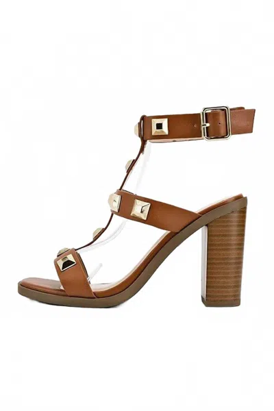 Soda Women's Lisa Embellished Open Toe Sandal In Tan Gold In Brown
