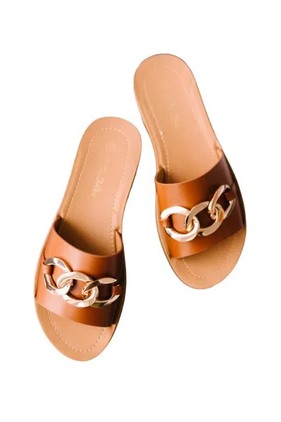 Soda Women's Wander Slides In Brown