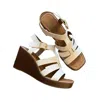 Soda Women's Wedge Sandal In Bone In Multi