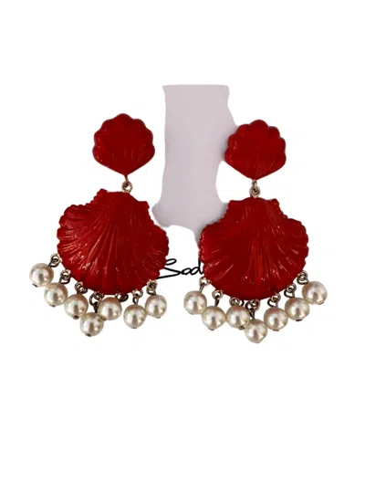 Sodini-bijoux Earrings Woman Sodini Bijoux 550196z Metal In Red