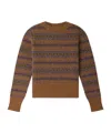 Soeur Abidjan Wool Round-neck Sweater In Brown