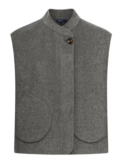 Soeur Adeline Double Side Wool Vest In Animal Print