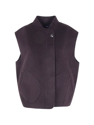 Soeur Adeline High-neck Gilet In Brown